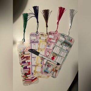Bookcase Bookmark Set - 5 bookmarks and sharpie - keep track of what you read!